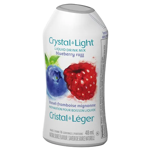 Vista 5 de Crystal Light Mezcla de bebida líquida, Blueberry Razz, 1.6 fl oz/1.6 oz. (16 unidades) {Importado de Canadá}