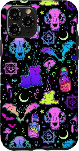 Vista 27 de Funda de brujería mágica para iPhone 16 con diseño gótico pastel de Halloween