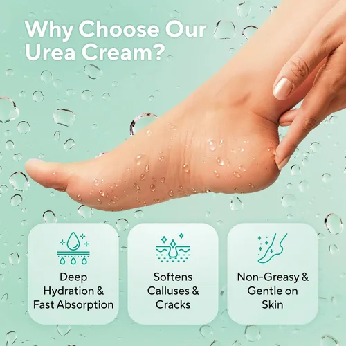 Vista 2 de Lavinso Crema de urea 40% y spray para el cuidado de los pies de atleta, crema hidratante para talones y callos agrietados secos más desodorante