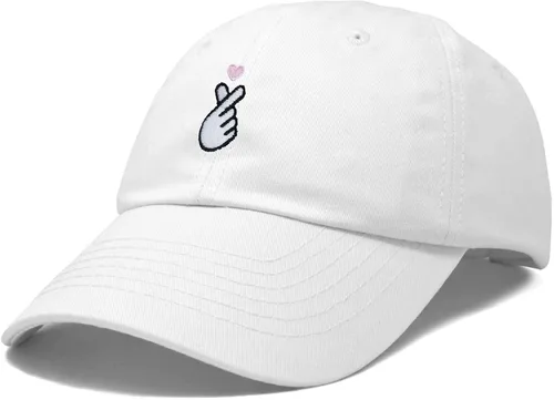 Vista 4 de Kpop coreano Love Snap Finger Hand Heart Hat Son Hatu Gorra de béisbol bordada para mujer