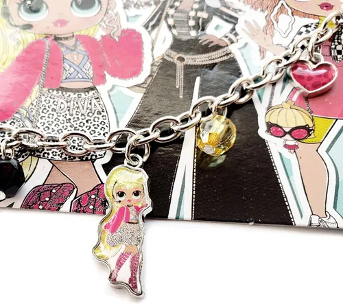 Vista 4 de UPD Pulsera con cuentas para niñas (LOL OMG), Metal