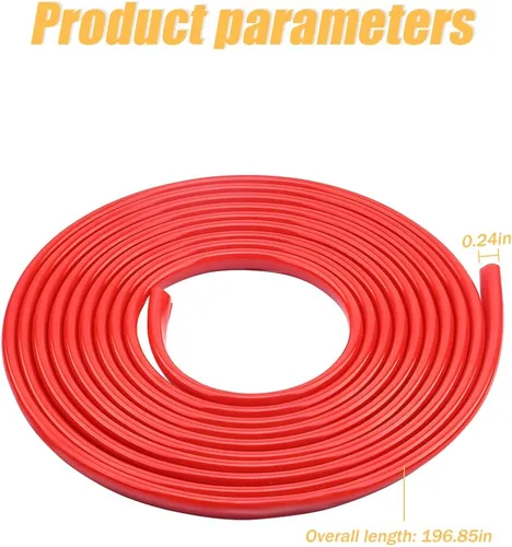 Vista 2 de Moly Magnolia Protectores de borde de puerta de automóvil, protección de borde de puerta sellada de PVC en forma de U de 16 pies, tiras protectoras