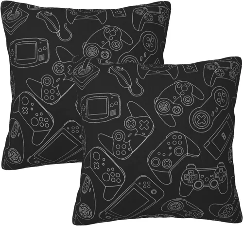 Vista 10 de Perinsto Juego de 2 fundas de almohada decorativas para sofá, cama, decoración del hogar, 16 x 16 pulgadas