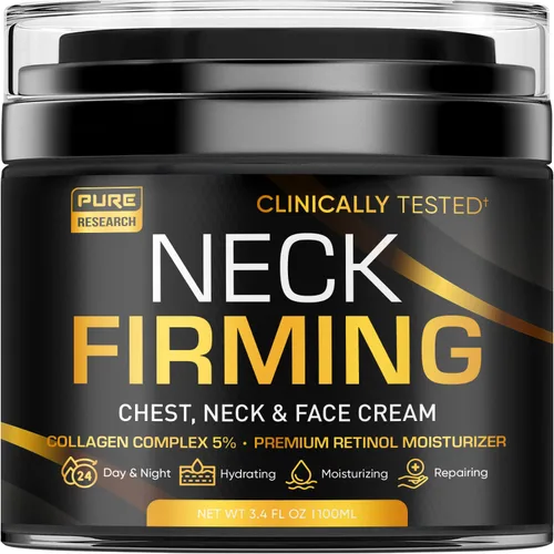 Vista 7 de Crema reafirmante para el cuello, crema antiarrugas hecha en Estados Unidos, crema reductora y reafirmante para el cuello y papada, crema