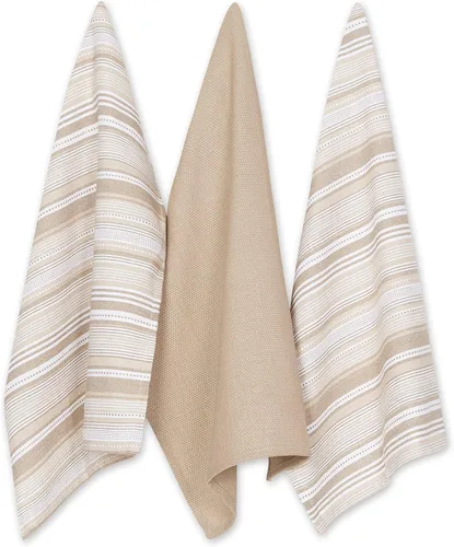 Vista 11 de DII Everyday Colección de toallas de cocina Urban Stripe, 20x30, verde alcachofa, 3 piezas