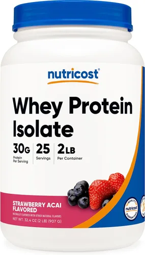 Vista 6 de Nutricost Polvo aislado de proteína de suero (masa de pastel, 2 libras)