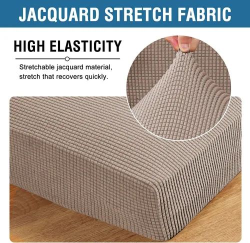 Vista 452 de H.VERSAILTEX Fundas de Cojín de Asiento Individuales Super Elásticas Fundas de Sofá Fundas de Cojín de Sofá Fundas Deslizables Juegos Tela de Sarga