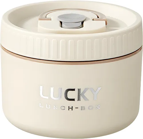 Vista 13 de Lonchera de acero inoxidable, caja bento aislada sellada de 3 niveles para mantener caliente para adultos, contenedor de alimentos térmico