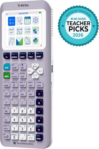 Vista 2 de TI-84 Evo Calculadora gráfica Texas Instruments, lavanda