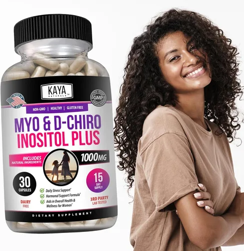 Vista 8 de Kaya Naturals Myo & D-Chiro Inositol Plus Apoyo para Mujeres, Vitamina B8-30 Cápsulas
