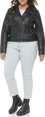 Vista 2 de Levi's Women's Faux Leather Classic Asymmetrical Motorcycle Jacket (Standard & Plus Sizes)
