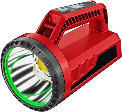 Vista 9 de Linterna LED recargable, linterna de camping portátil de 4800 mAh, 7 modos de luz e impermeable, proyector de mano súper brillante para emergencias