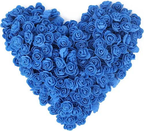 Vista 9 de 500 cabezas de rosas de espuma color burdeos, flores artificiales a granel para manualidades, ramos de boda, centros de mesa de baby shower