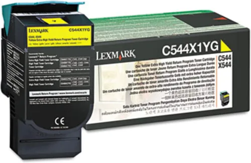 Vista 2 de Lexmark C544X1YG C544 C546 X544 X544 X546 X548 Cartucho de tóner (amarillo) en embalaje al por menor
