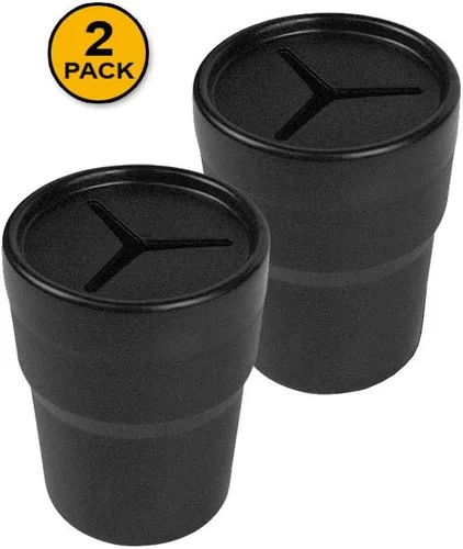 Vista 5 de JAVOedge Paquete de 2 soportes negros para almacenamiento de automóvil, para bolígrafos, monedas, dinero en efectivo, cabe en portavasos
