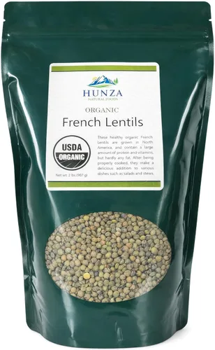 Vista 10 de Lentejas francesas orgánicas Hunza (5 libras)