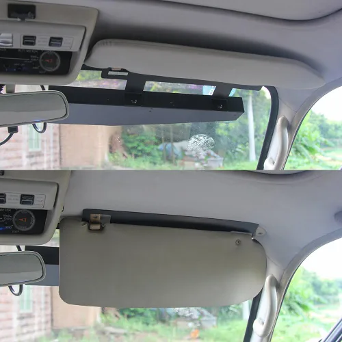Vista 7 de Baliza con visera LED de 32W, luz estroboscópica de emergencia para parabrisas, lámpara de tablero con plataforma con montaje separado, Ambar