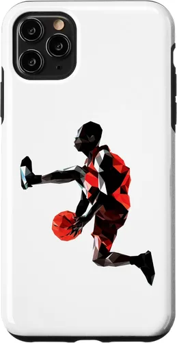 Vista 11 de Funda de baloncesto retro para iPhone 15 con diseño de jugador de baloncesto
