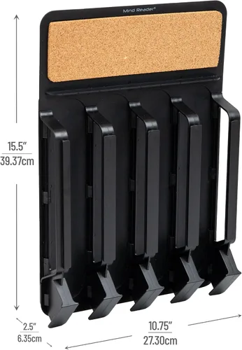 Vista 7 de Mind Reader despachador de cápsulas de café para montar en pared o en el refrigerador negro con parte superior de corcho, ninguno , Negro