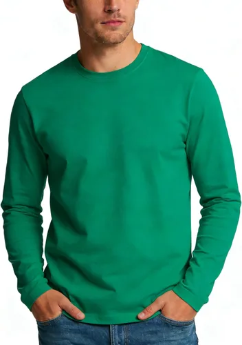 Vista 13 de Camiseta de hombre de manga larga con cuello redondo para adultos