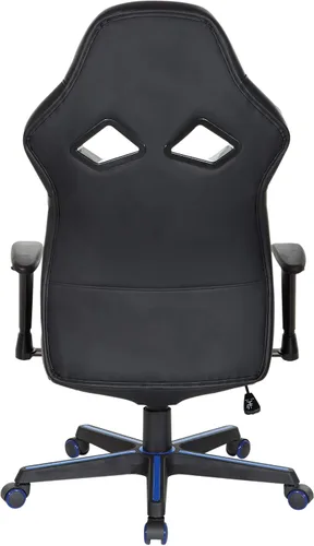 Vista 11 de OSP Home Furnishings Vapor - Silla ergonómica ajustable de piel sintética con respaldo alto y asiento de resorte helicoidal y flujo de aire