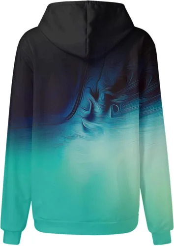 Vista 6 de Ceboyel Sudaderas de gran tamaño para mujer, teñido anudado, manga larga, sudaderas con capucha, ajuste holgado, ropa de moda para adolescentes