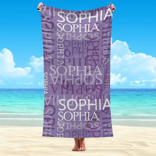 Vista 43 de Interestprint Toalla de piscina con nombre personalizado para niños, adultos y hombres, toalla de playa naranja personalizada con número