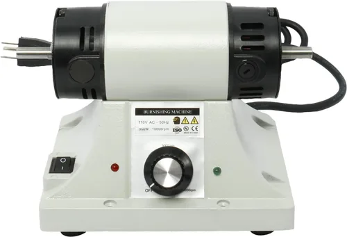 Vista 5 de Pulidora de cuero Lijadora 350W 0-8000RPM Máquina de pulido de cuero 110V máquina de pulir borde con 6 mangas de lijado