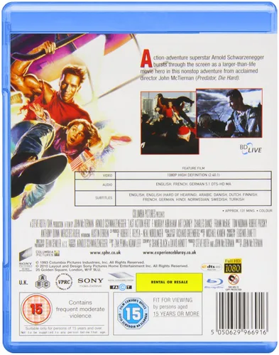 Vista 2 de Last Action Hero Blu-ray 2010 Region Free