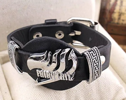 Vista 6 de Jewelry Unique Anime Series - Pulsera de piel sintética negra para hombre
