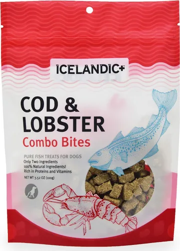 Vista 3 de Icelandic+ Bacalao y langosta Combo Bites - Golosinas para perros