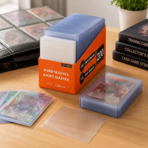 Vista 6 de 200 fundas para tarjetas de plástico duro, protector de tarjetas de béisbol