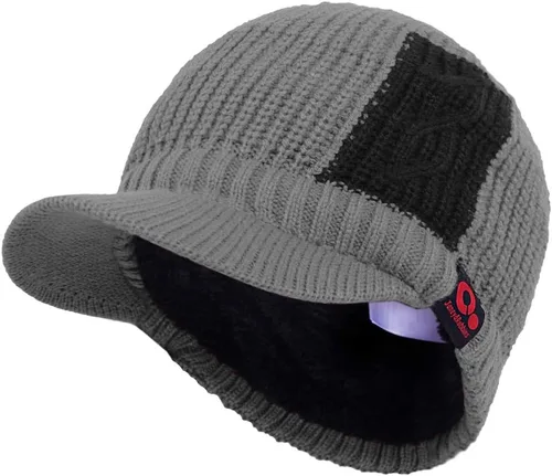 Vista 66 de Janey&Rubbins Gorro de punto diario con orejeras con forro polar y calavera