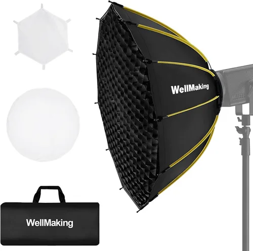 Vista 8 de WELLMAKING Caja de luz rectangular de 23.6 x 35.4 in/23.6 x 35.4 pulgadas, caja suave de estudio con difusores/rejilla de panal/bolsa, compatible