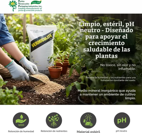 Vista 2 de PVP Industries - Vermiculita común, bolsa de 4 pies cúbicos