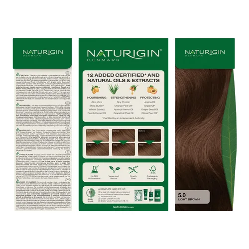 Vista 9 de Naturigin coloración permanente para cabello, marrón, (Light Chocolate Brown)