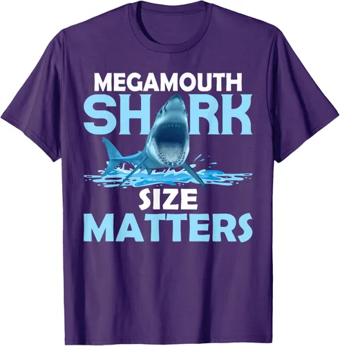 Vista 3 de Mega Shark Size Matter Camiseta Fun Shark Puns, Negro