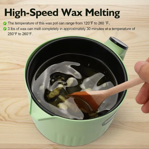 Vista 4 de Olla Eléctrica de Derretimiento de Cera de 1.6QT con Pantalla Táctil Digital - Recubrimiento Antiadherente y Control de Temperatura Preciso
