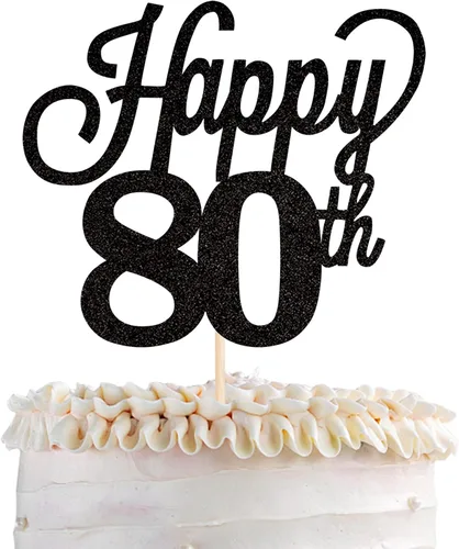 Vista 11 de 1 paquete de decoración para pastel de 12 años, purpurina negra número 12, doce cumpleaños, decoración para felicitaciones a 12 años de edad, 12