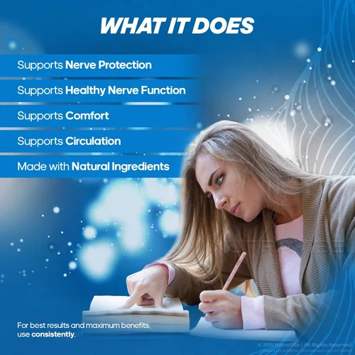 Vista 4 de NerveSoothe - Suplemento de salud nerviosa prémium con ingredientes naturales, alivio nervioso para mayor comodidad, función de señal y cuidado