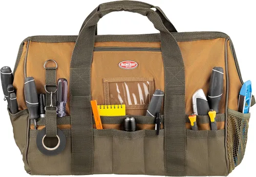Vista 3 de Bucket Boss Bolsa de herramientas Gatemouth 20 en marrón, 60020, 32 litros