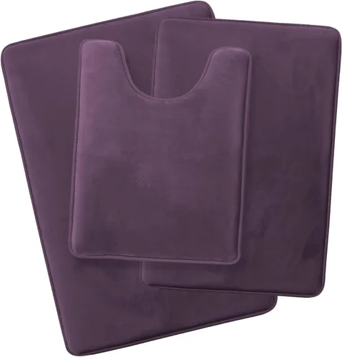 Vista 75 de Clara Clark Alfombra de Baño 24" x 17" - Alfombras de Baño, Tapete de Baño de Espuma Viscoelástica, Afelpado, Acogedor, Ultra Suave, Antideslizante