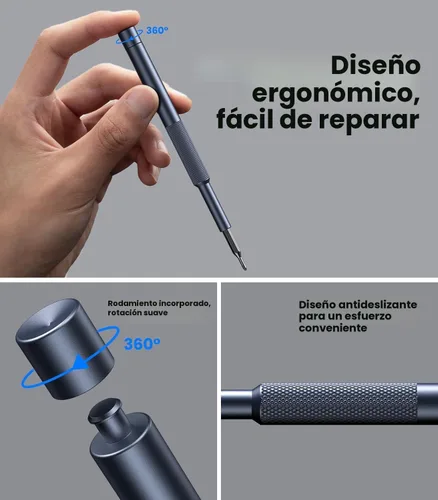 Vista 5 de Wesdut Juego de destornilladores de precisión pequeños 37 en 1, kit de herramientas de reparación magnética profesional para teléfono, computadora
