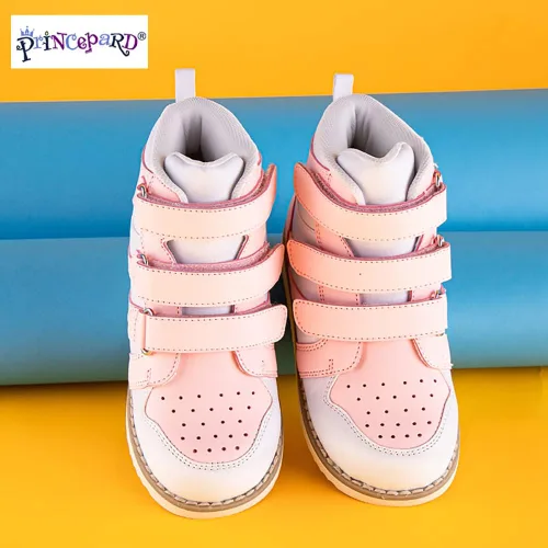 Vista 7 de princepard Zapatos ortopédicos para niños y niños, zapatos correctores de espalda alta con soporte de tobillo y arco para niños y niñas