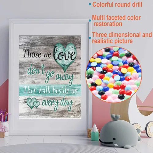 Vista 6 de UPINS Kit de Pintura de Arte de Diamante 5D DIY Amor para Adultos, Tema de Amor Taladro Completo Redondo Kit de Manualidades Puntos de Diamante
