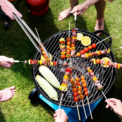 Vista 5 de Hotec Espátula de silicona flexible, espátula y pinzas de barbacoa de 16 pulgadas para cocinar
