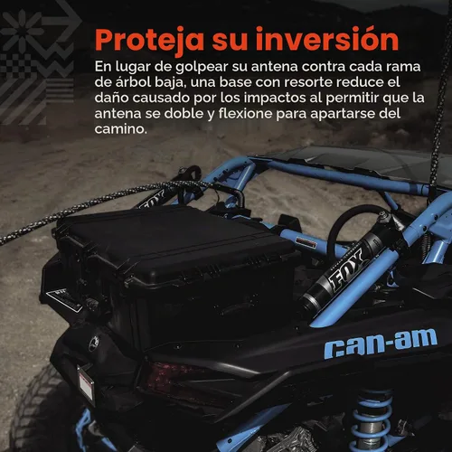 Vista 2 de True MODS LED Whip Flag Base de montaje en resorte 1/2-20 rosca para UTV Negro