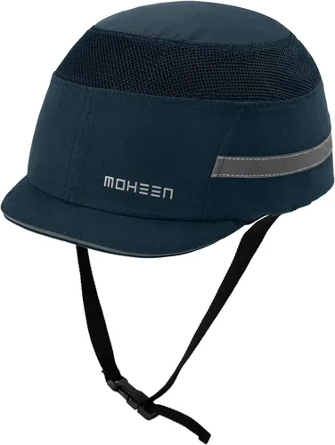 Vista 24 de Gorra de Seguridad Ligera con Protección contra Golpes - Sombrero Protector Transpirable Estilo Béisbol con Rayas Reflectantes
