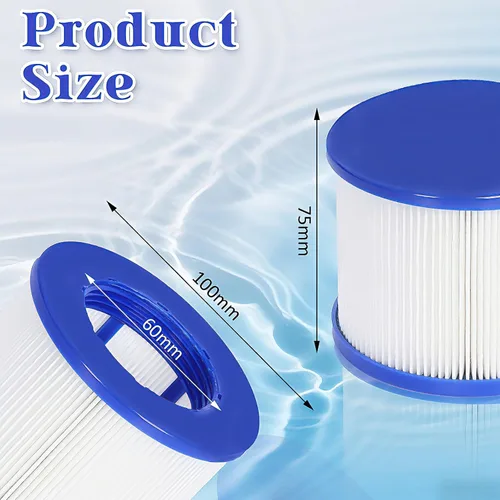 Vista 2 de Cartuchos de filtro para bañera de hidromasaje con cubiertas protectoras de malla – Compatible con RELXTIME, ALEKO, Wejoy, Aquaspa – Filtros