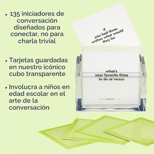 Vista 3 de Tabletopics Family: Preguntas para comenzar grandes conversaciones. (idioma español no garantizado).